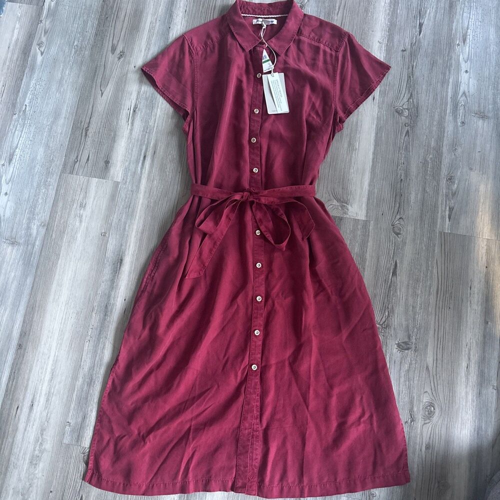 NWT Tommy Bahama Mission Beach Shirt Dress Flare Tie Waist Preppy Classic  $148